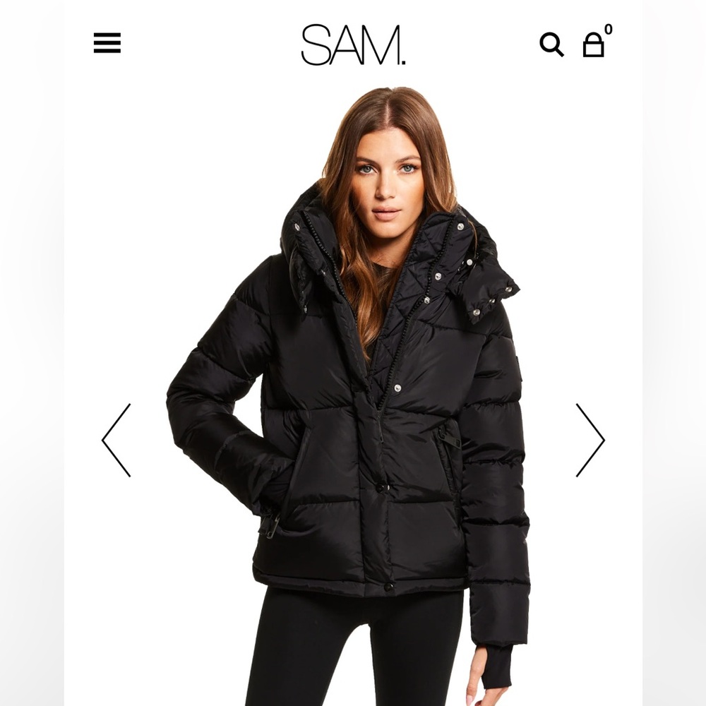 SAM Black Hooded Puffer. US L. brand-new with tags. Asking 350$ or best